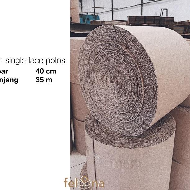 

Karton Lembaran Polos Single Face 1 ROLL Uk. Lebar 40 cm x 35 Meter