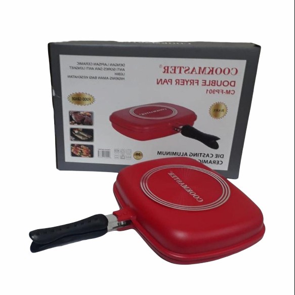 Cookmaster Double Fry Pan Die Cast Alumunium Keramik Panci Wajan Wok
