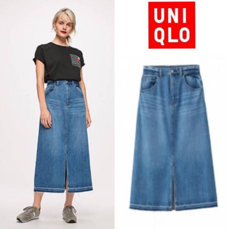 UNIQ*LO DENIM SKIRT WANITA