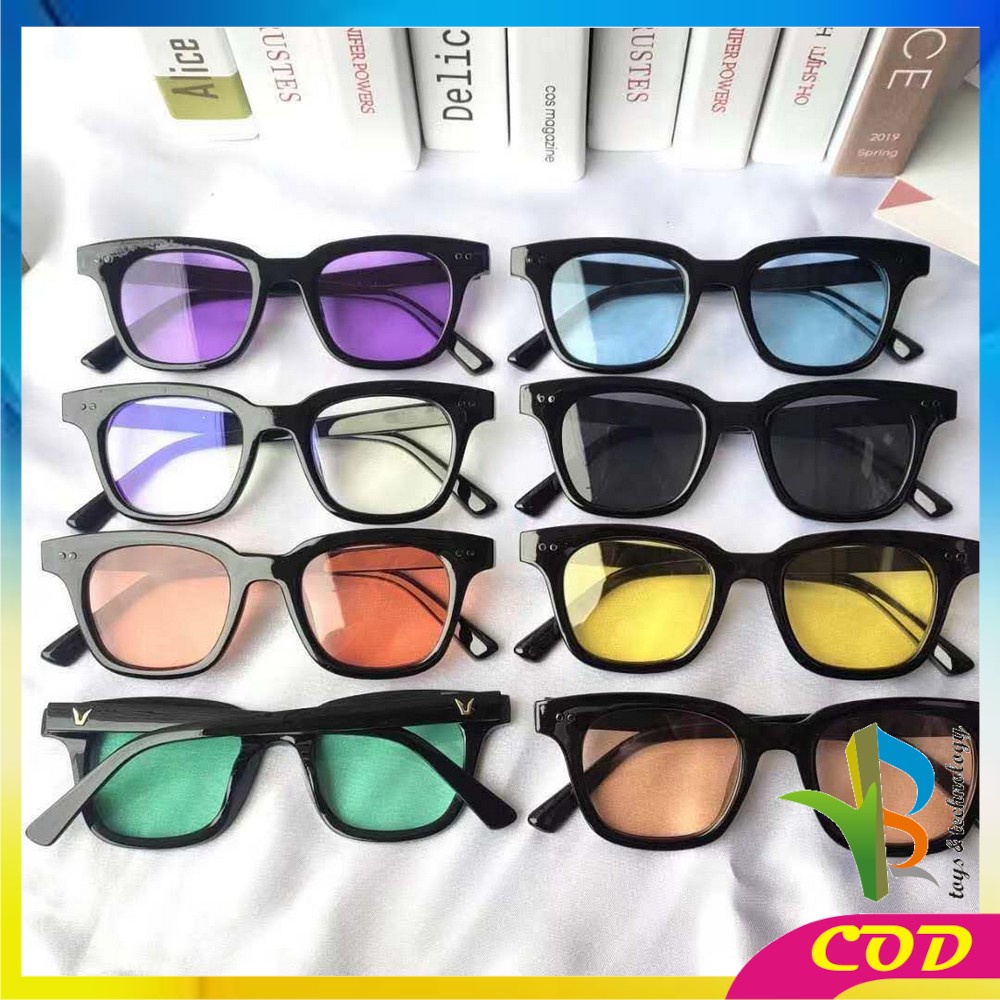 RB-C663 C665 Kaca Mata Rainbow Fashion Unisex Gaya Korea Candy Color Square / Kacamata Hitam Wanita Pria Sunglasses Korean Fashion Import