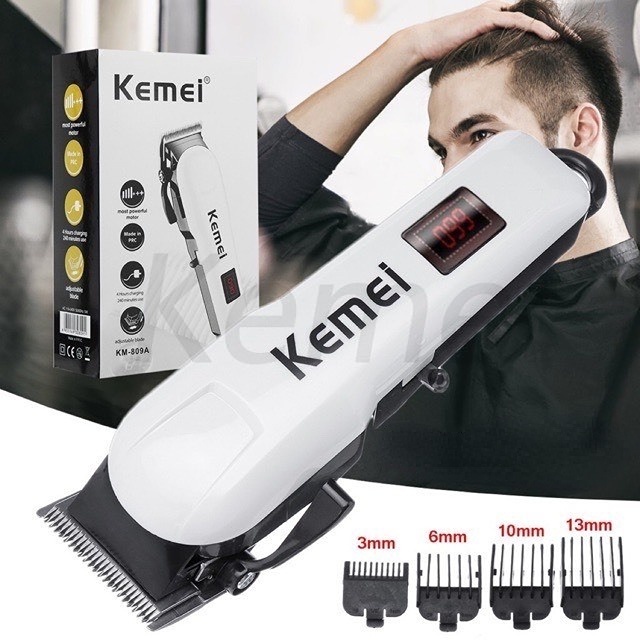 Alat Mesin Cukur Rambut Kemei KM-809A Hair Clipper LCD Cordless