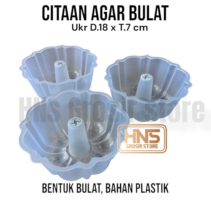 Cetakan jelly puding bulet 16 cm plastik KH serbaguna