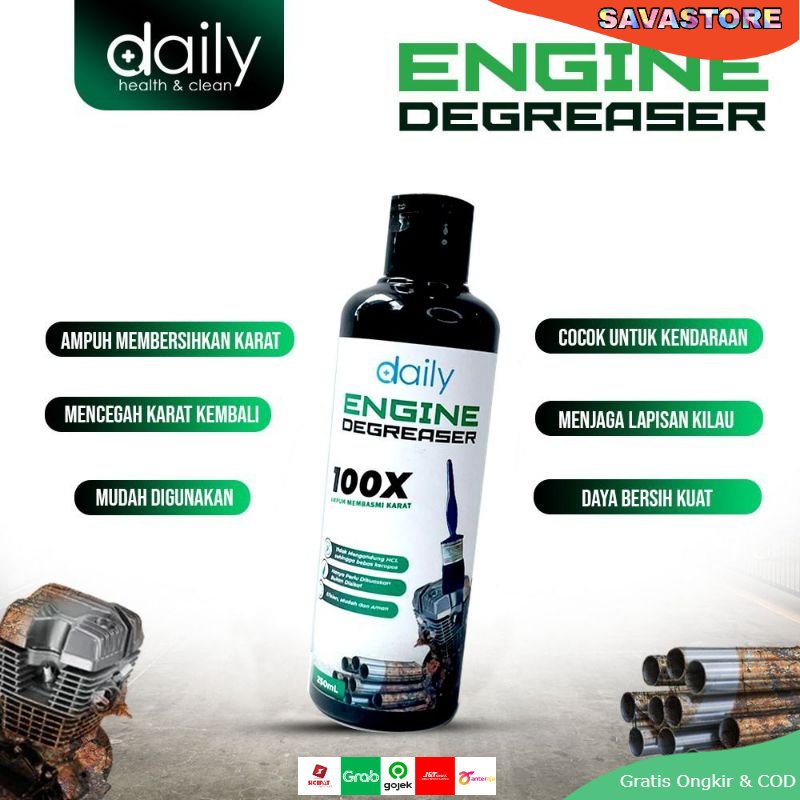 Cairan Pembersih Mesin Motor &amp; Mobil Daily Engine Degreaser Pembersih Karat Kerak Mesin Kendaraan