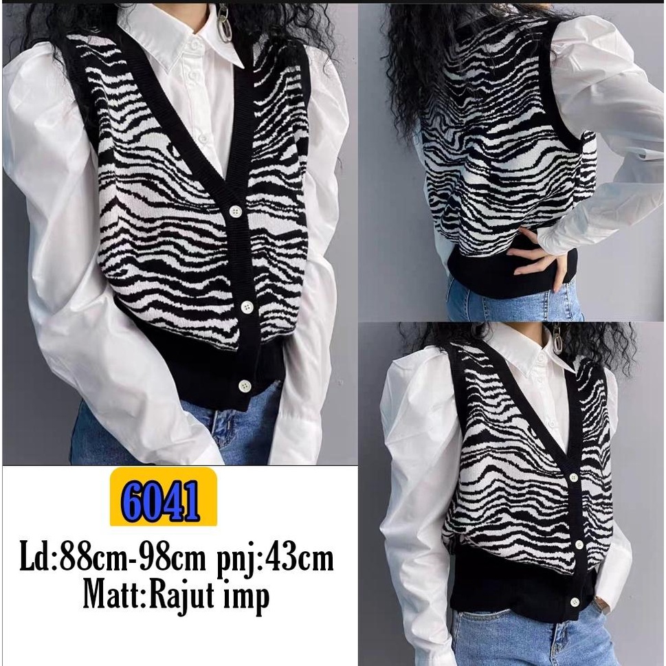 OUTER JEBRA CROP SINGLET 6041/ CROP OUTER IMPORT / OUTER KOREAN STYLE / OOTD OUTER CROP IMPORT KOREA