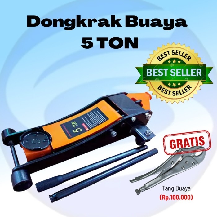 Dongkrak Dongkrak Buaya 5 Ton Double Silinder High Quality