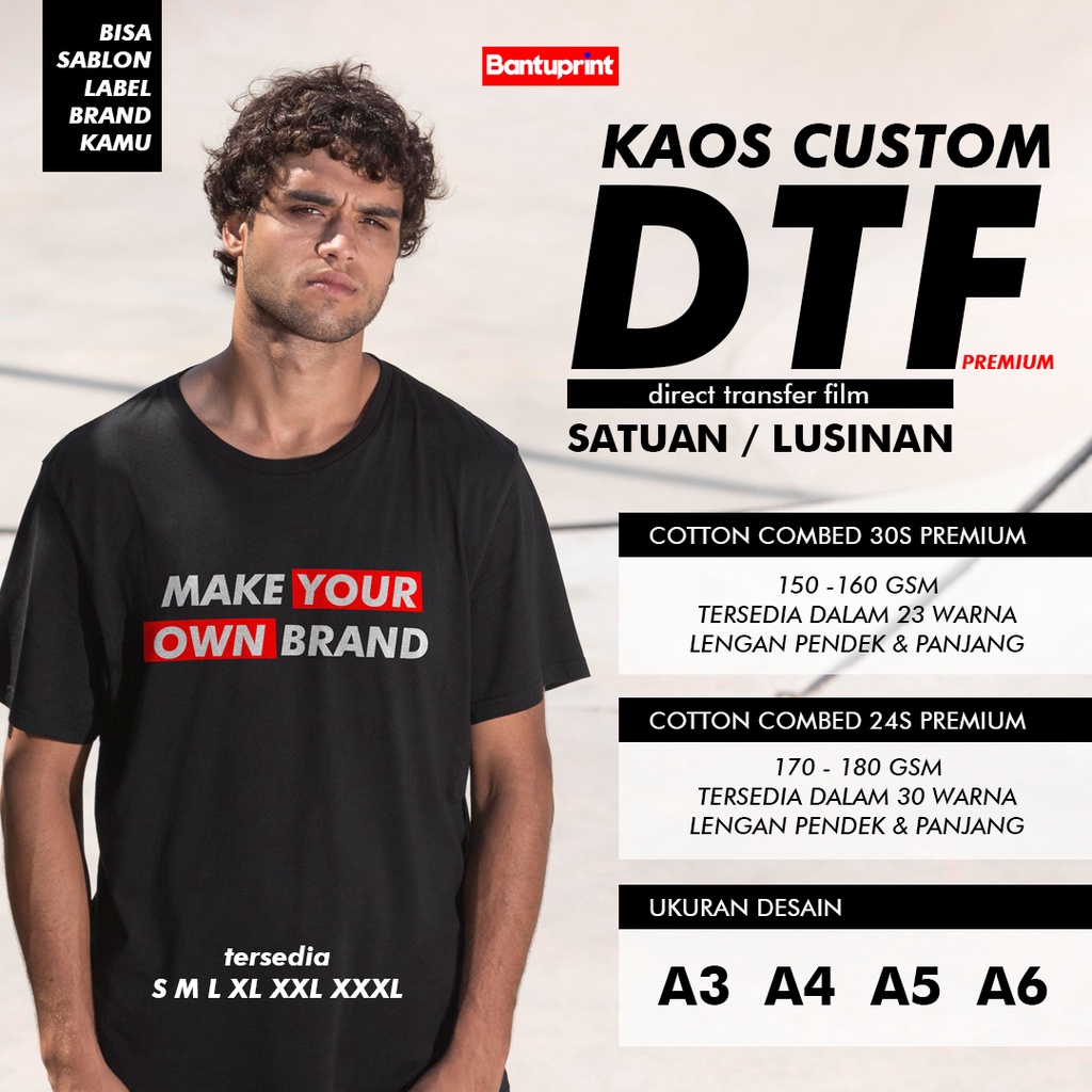 Kaos Sablon Satuan Kualitas Premium Bantuprint