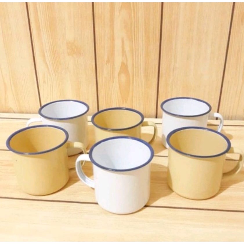 Jual Cangkir Mug Enamel Souvenir Gelas Mug Kopi And Teh Mug Enamel Jadul 6cm Shopee Indonesia 6897