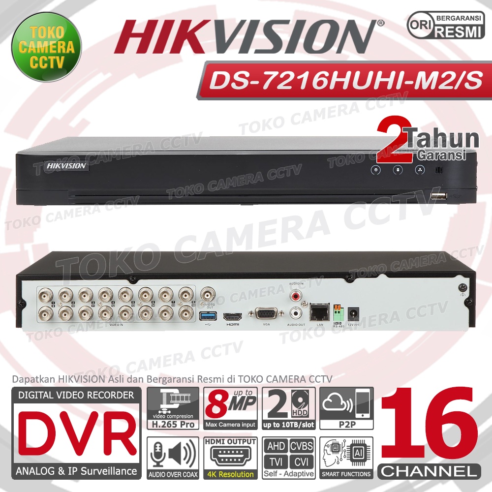 PAKET CCTV HIKVISION 5MP DUAL LIGHT AUDIO COLORVU 16 CHANNEL 11 KAMERA