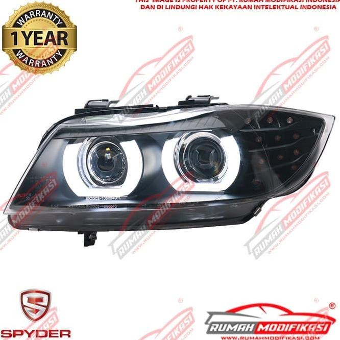 Headlamp - Bmw E90 Lci 2009-2011 - Sonar - Angel Eyes - Led - Black