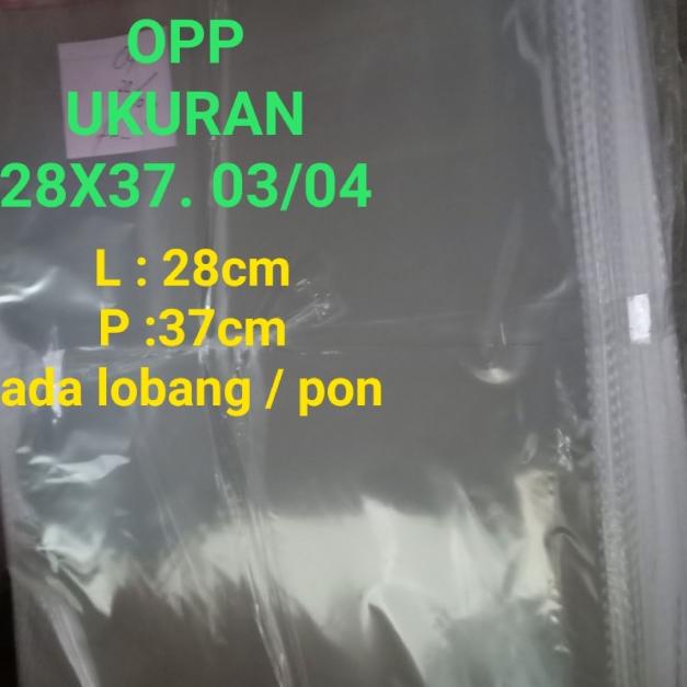 

PLASTIK OPP 28X37. 03 & 04.(JUAL PER 500.LEMBAR) - 28x37.03