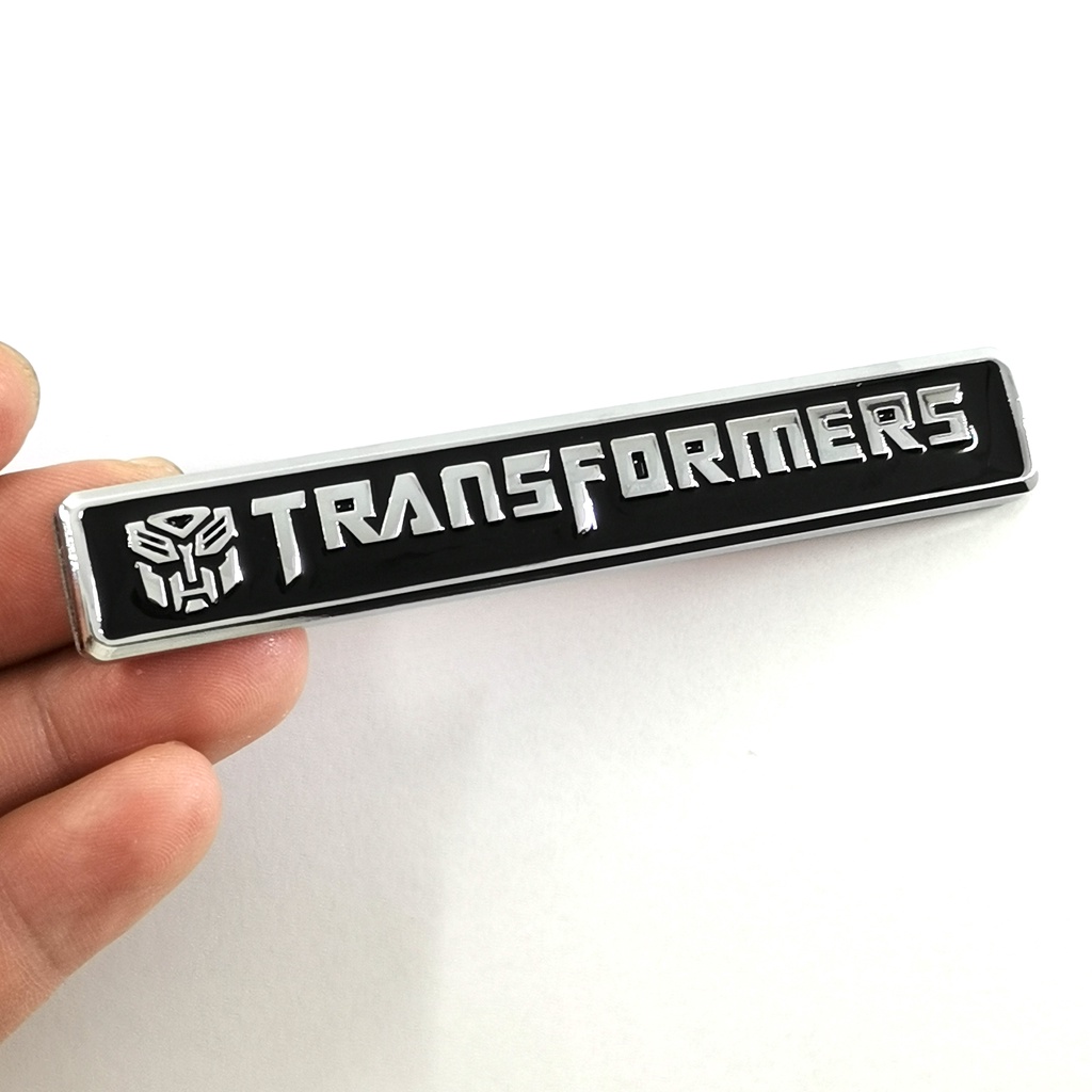 1pc Stiker Emblem Transformers TF 3D Bahan Metal Warna Hitam Untuk Mobilmotortruk
