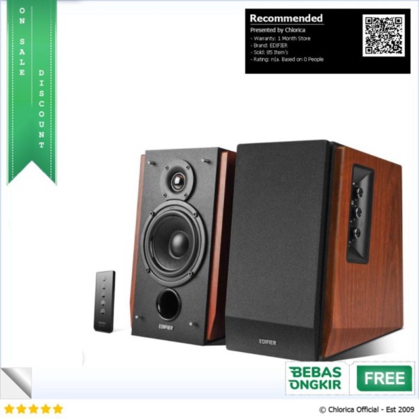 Promo Edifier Active 2.0 Bluetooth Bookshelf Speaker Set - R1700BT - Coklat EDIFIER Berkualitas
