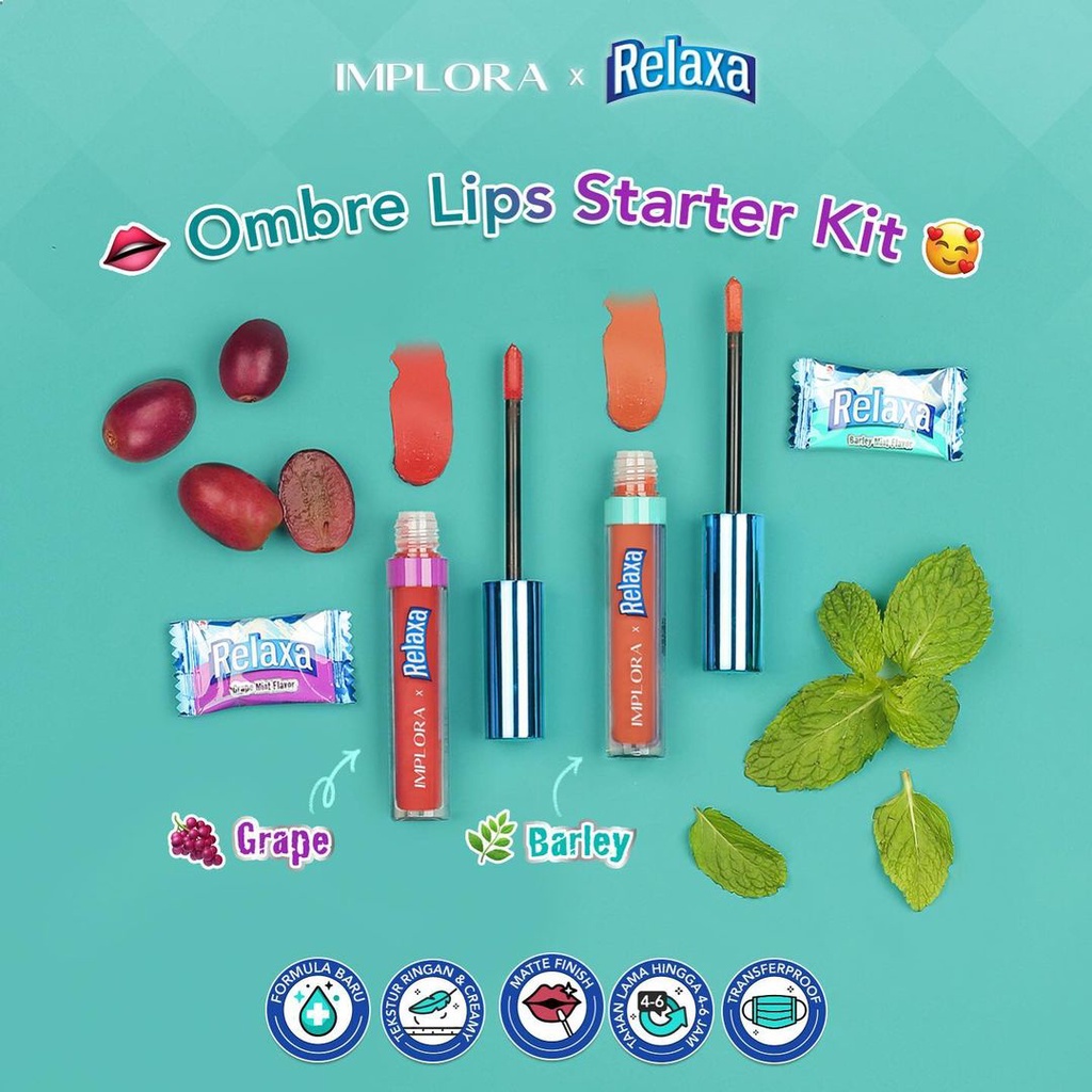Implora x Relaxa Matte Lipcream Barley Grape Lip Cream Limited Edition