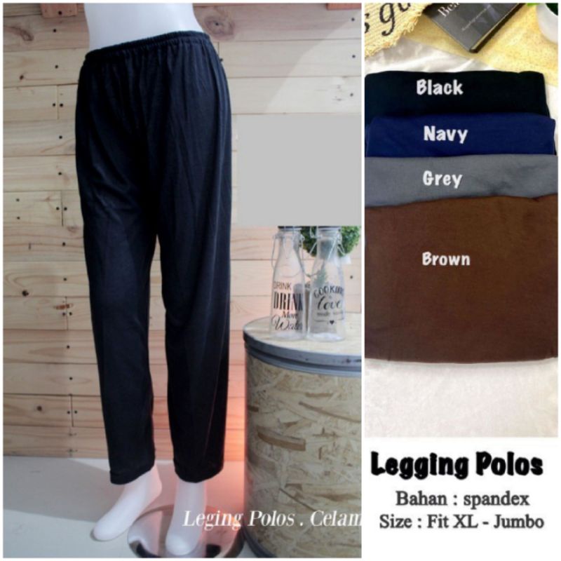 TERMURAH leging polos bahan kaos premium jumbo terlaris