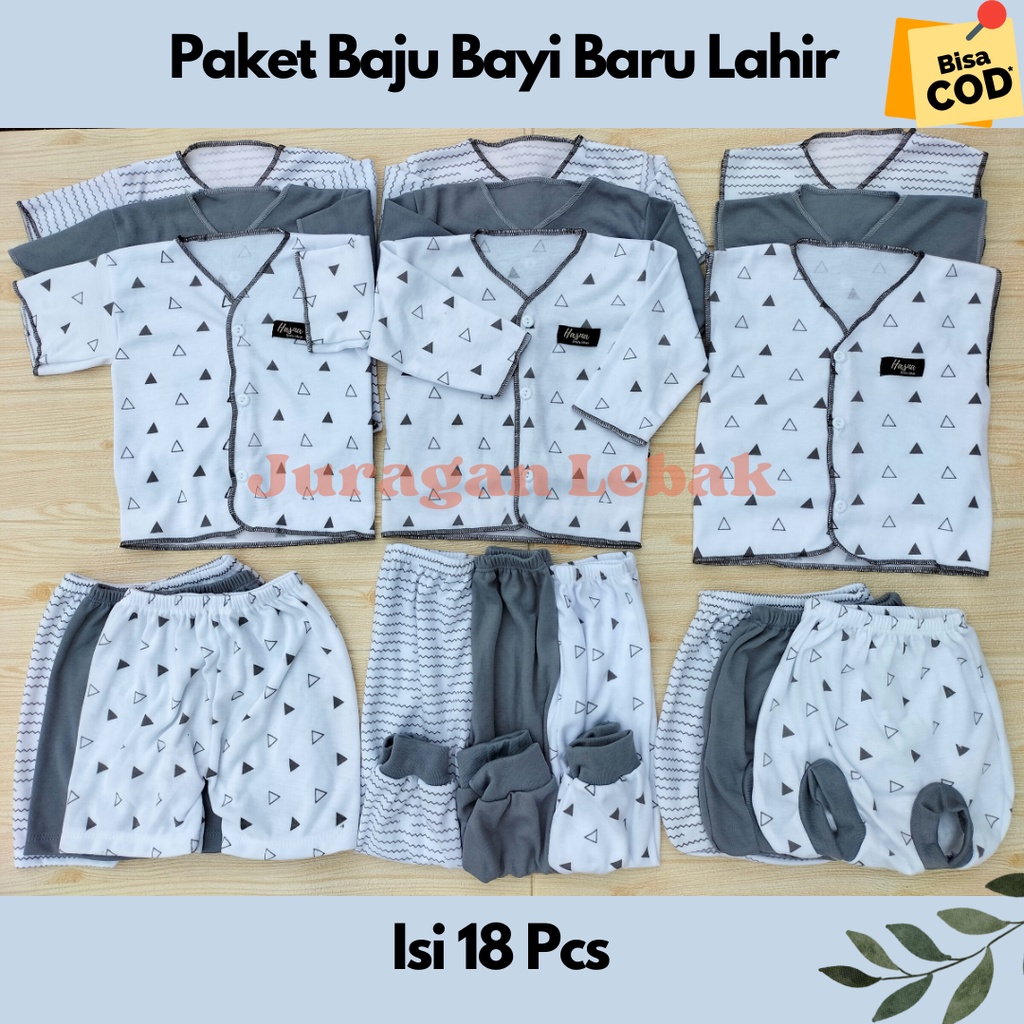 Paket Lahiran Setelan Baju Bayi Celana Bayi Baru Lahir Gift Set Baby 18Pcs (9setel)  - Juragan Lebak