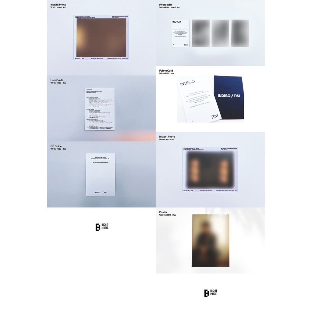 BTS RM - Album Indigo (Postcard, Book Edition) online POB