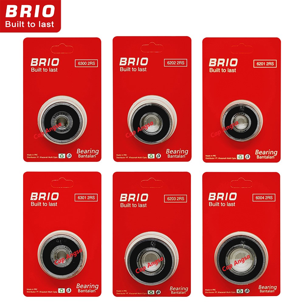 BRIO BEARING 6203 2RS 10pc KLAHER LAHER BERING KLAHAR LAHAR BANTALAN BOLA RODA DEPAN BELAKANG GEAR