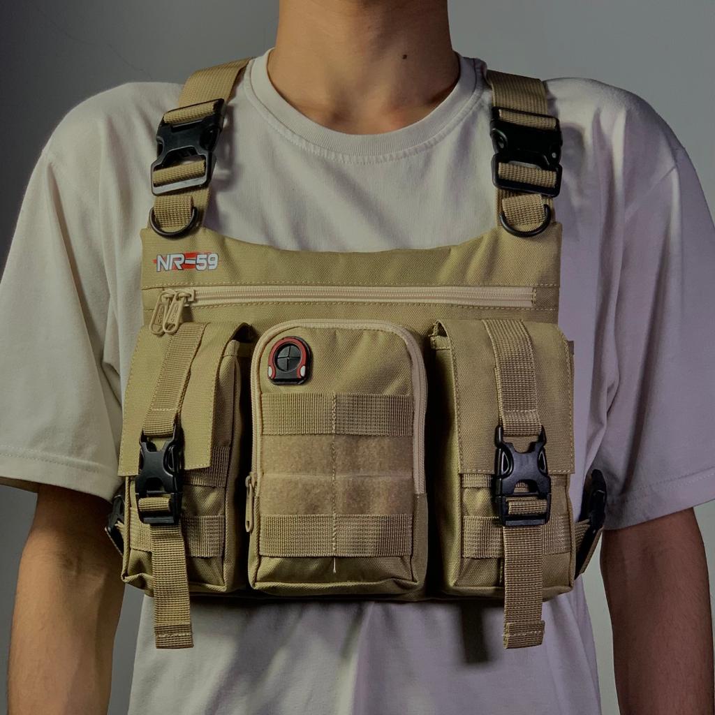 TAS DADA PRIA TACTICAL ORIGINAL NR-59 CREAM THREE POCKET / CHEST RIG BAG NR-59 ORIGINAL / CHEST BAG PREMIUM ORIGINAL NR-59