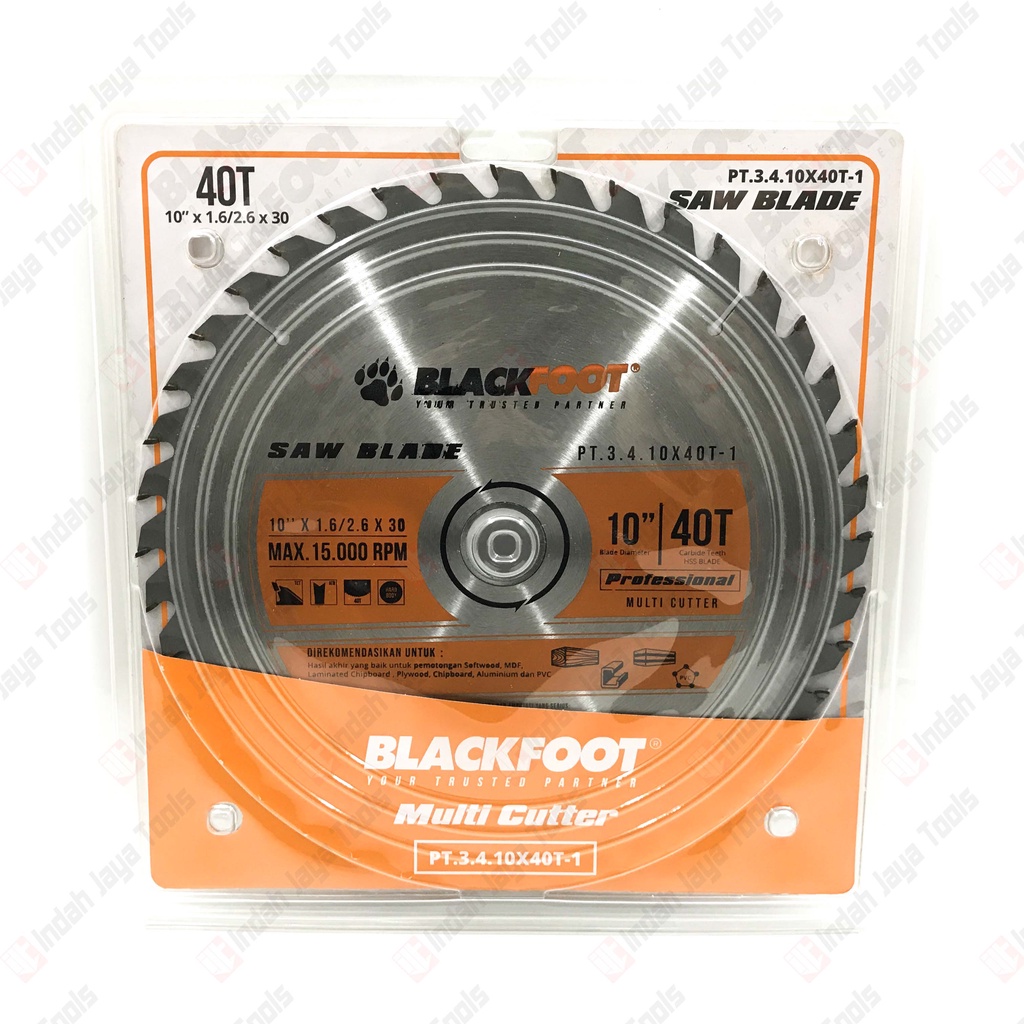 BLACKFOOT TCT Saw Blade 10 Inch x 40T Mata Pisau Potong Kayu Circular