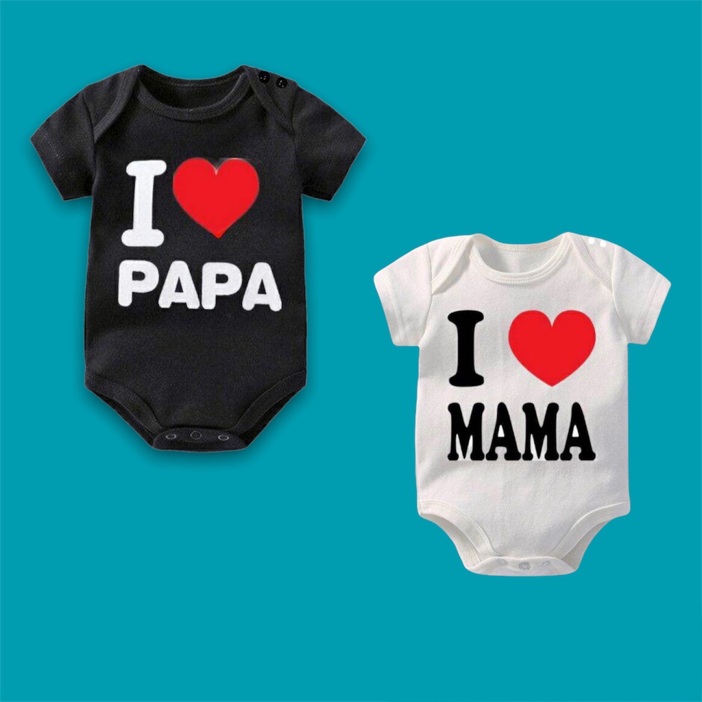 Jumper bayi motif FAMILY / KELUARGA / Jumper Pendek bayi [MOTIF 4] Mama Papa Ayah Bunda Nenek Kakek