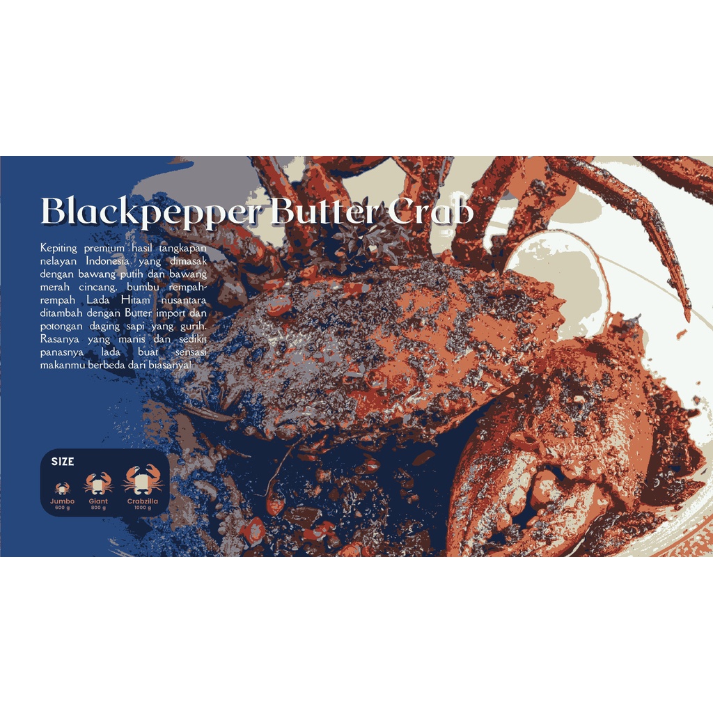 

Crab & Butter - Black Pepper Butter Jumbo King Crab (Kepiting Jumbo Lada Hitam) - Restaurant Seafood Online Makanan Siap Saji