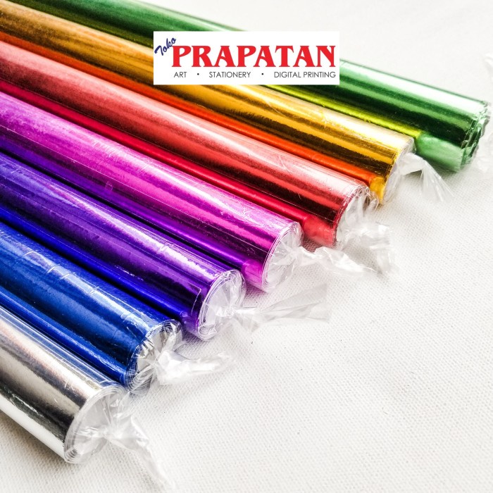 

Kertas Emas 50x64cm 10 Lembar / Kertas Metalik / Kertas Marmer - Silver NANDAA