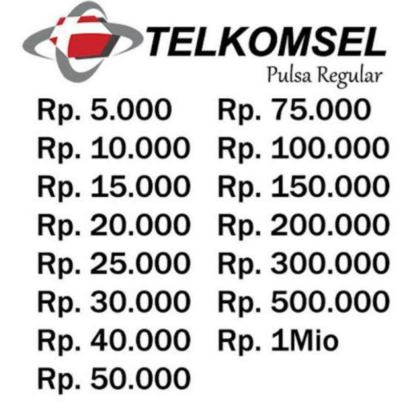 Pulsa Telkomsel 500k