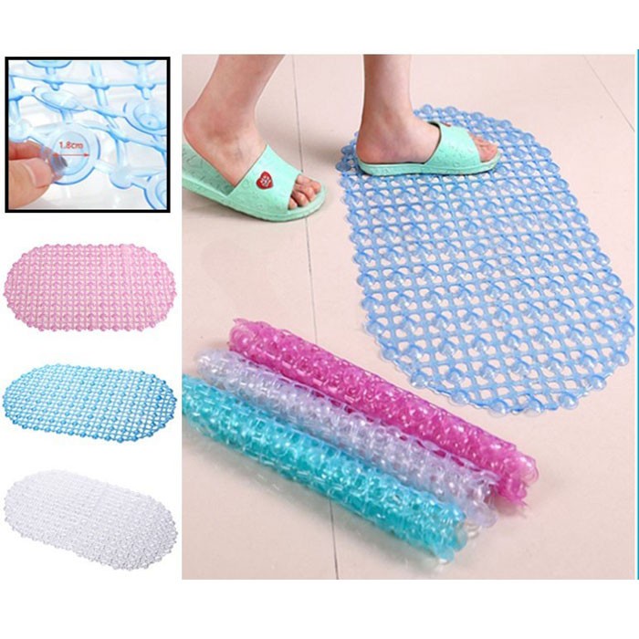 Keset Kamar Mandi PVC Plastik Bath Mat Anti Slip