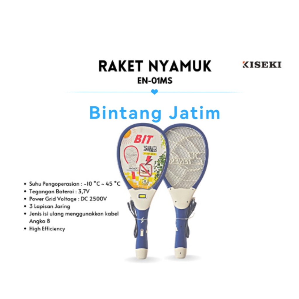 Kiseki Raket Nyamuk En-01Ms canggih dan efektif | Raket Pembasmi Nyamuk