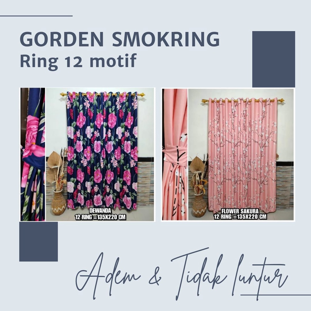 GORDEN SMOKRING RING 12 UKURAN 135X220 MOTIF