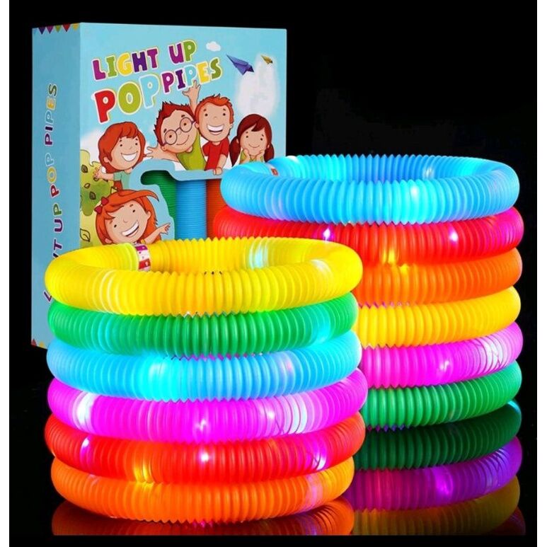 YGtoys Pop Light Tubes Pop Pipe Tube Mainan Viral  Mainan Anak Pipa Nyala Selang LED Fidget Toys