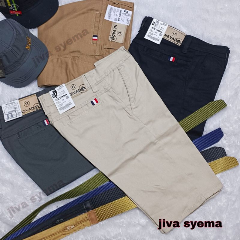 Celana pendek chinos Pria chino Slimfit Cowok Dewasa