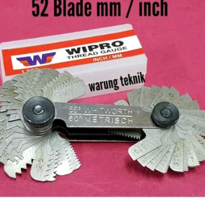 Jual Wipro Mal Ulir Drat Thread Screw Pitch Gauge Metric Dan Inch