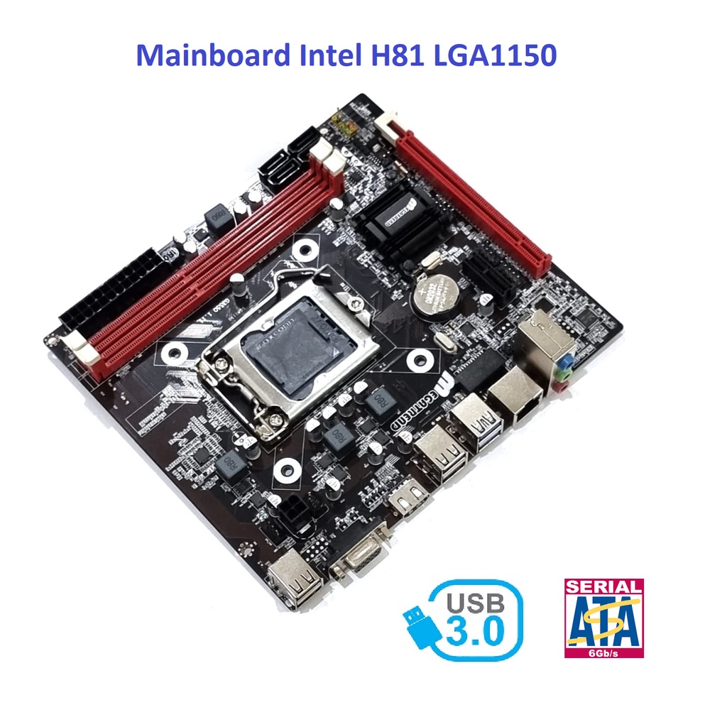 Mainboard Intel H81 B75 LGA1150 LGA1155 USB3.0 SATA3 Motherboard PC - H81 LGA1150