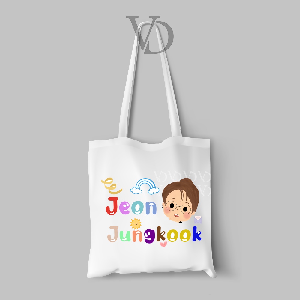 tote bag kanvas chibi kpop NEW EDITION/ tote bag korea band for army