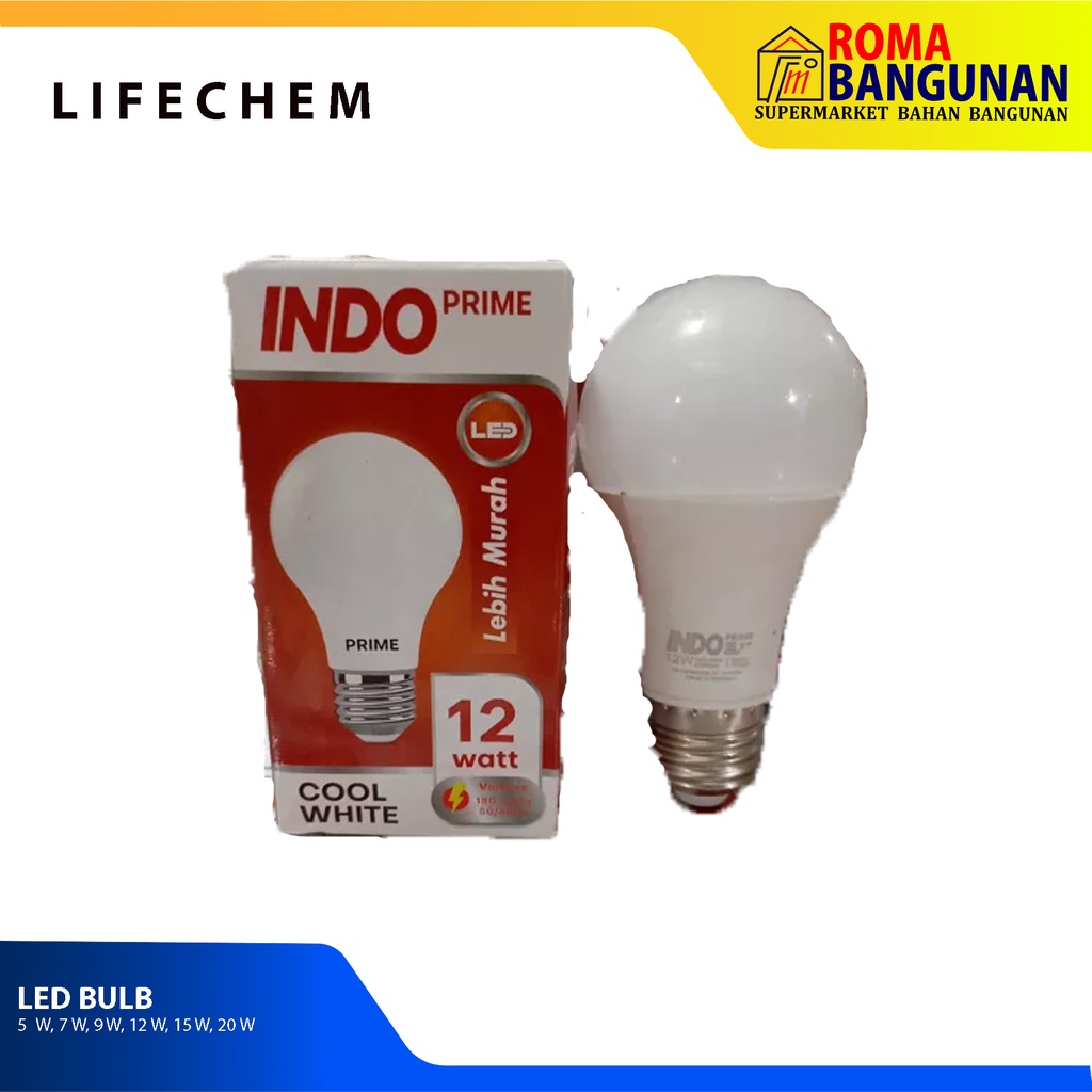 IndoPrime Lampu Bohlam LED Bulb 5W 5 WATT CDL Indo prime