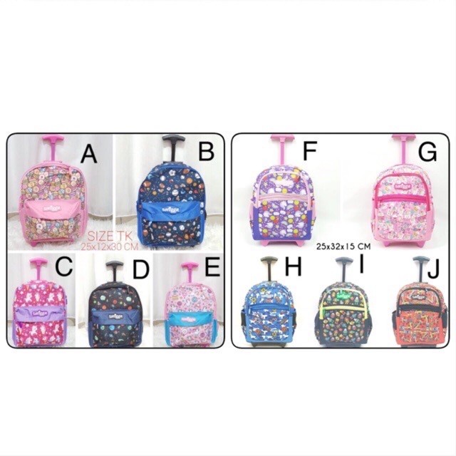 Tas Koper Tas Trolley Smiggle Tk / Junior Smiggle Tas Troli / Tas Troley Smiggle