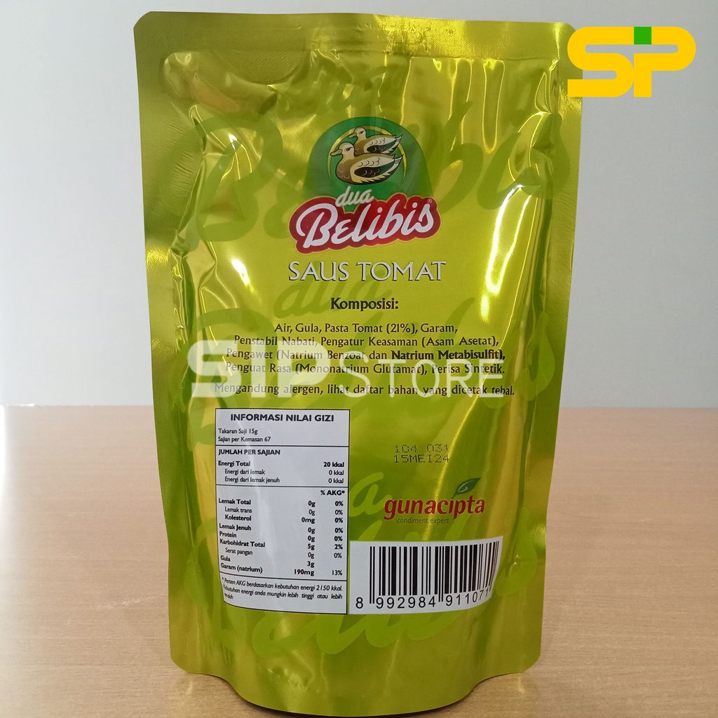 Saos Tomat DUA BELIBIS 1 kg / Saus Sambal / Saus Tomat 1 kg Belibis Refill Pillow Pouch