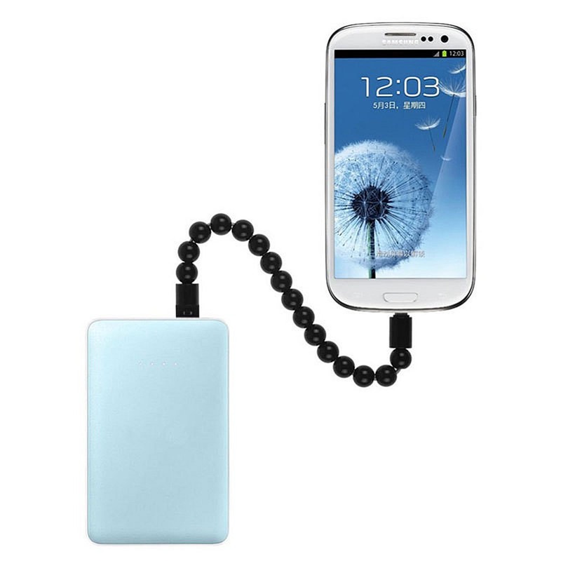 Manik Warna Murni Gelang Kabel USB Universal Ponsel Gelang Charger Untuk i-Phone Micro USB Tipe C Android Sync Data Fast Charging Cord