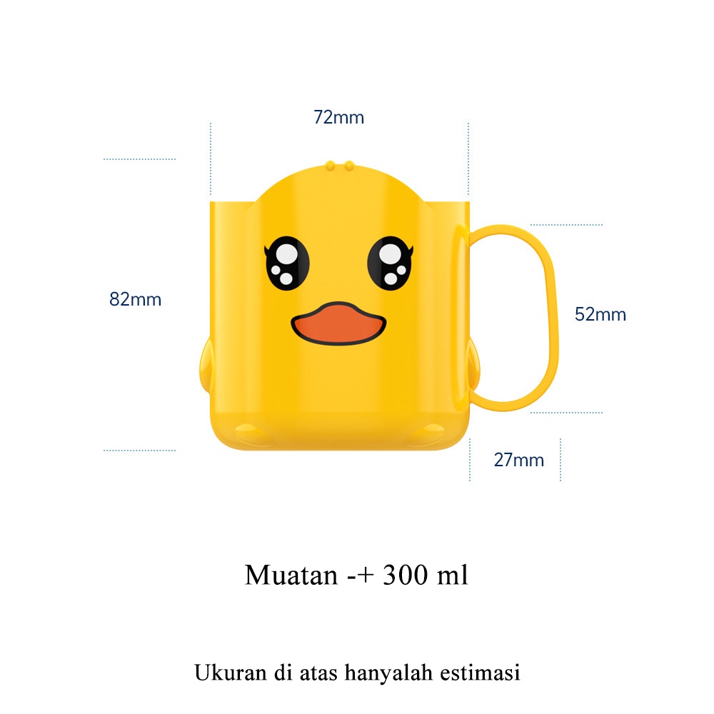 [1KG 25PCS] LBS Gelas Sikat Gigi Motif Bebek Lucu Gelas Anak Karakter Bebek Gelas Kumur Bebek Gelas Plastik