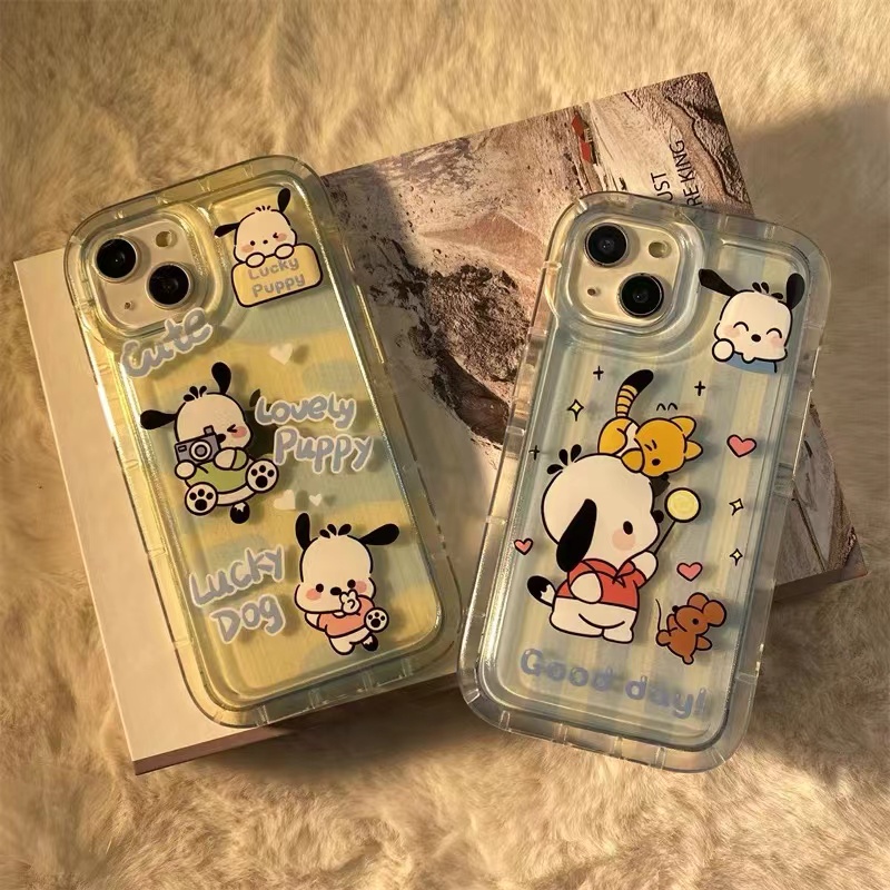 Soft Case Silikon TPU Transparan Motif Anjing Untuk IPhone 14 13 12 11 Pro XS Max X XR 8 7 6 6S 14 Plus