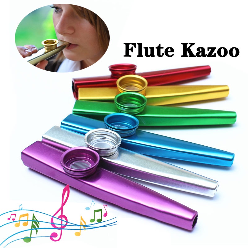 Alat Kazoo Musik Tiup/Kazoo Metal/Kazoo Flute Untuk Pemula/Kazoo Metal Portable