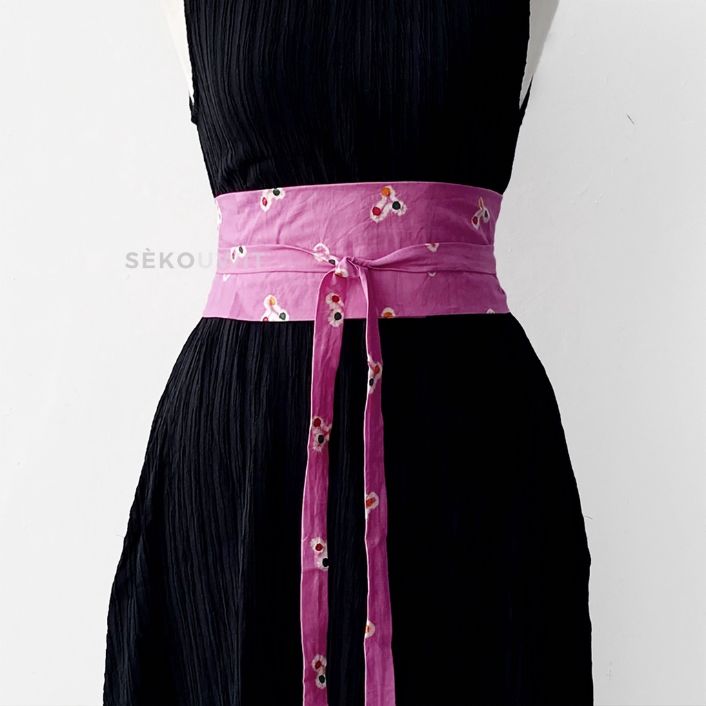 IVY Obi (Belt/Sabuk) Batik Jumputan Magenta Sèkouwit