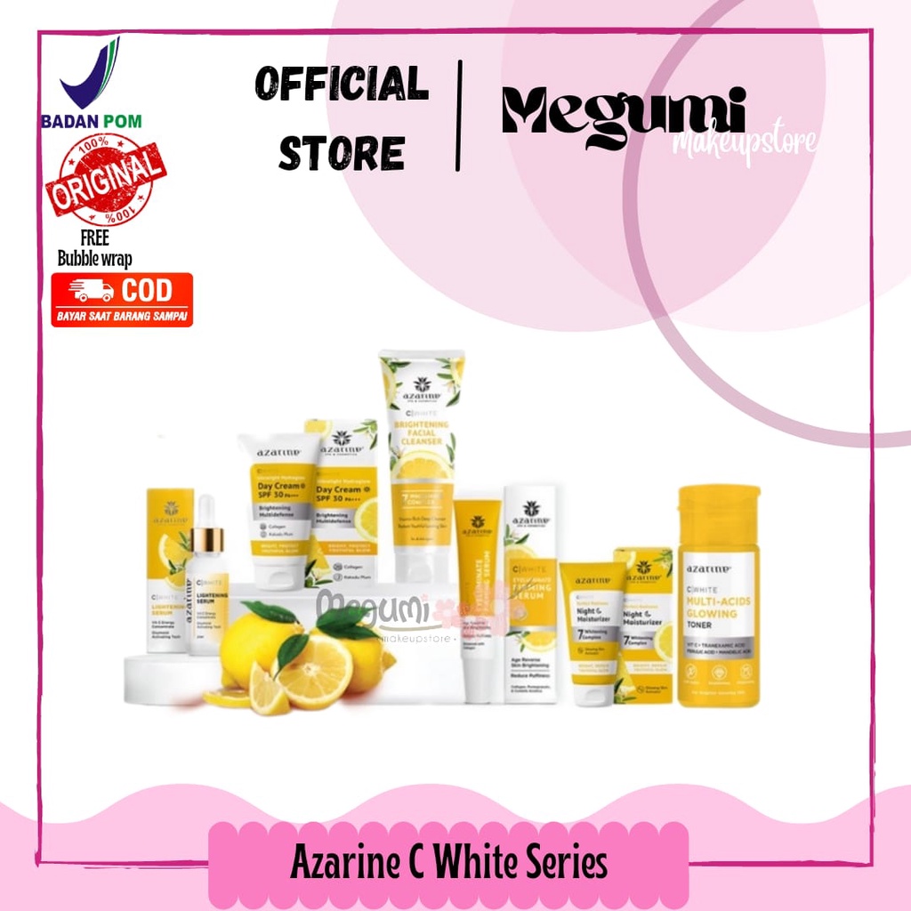 { megumi_makeup } AZARINE C WHITE SERIES ( ECER ) / FACIAL CLEANSER / DAY CREAM / NIGHT CREAM / EYE 