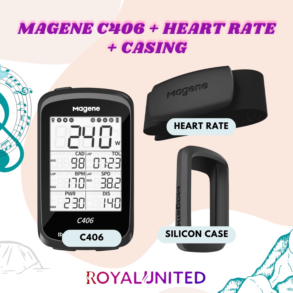 PAKET KOMPLIT MAGENE SPEED SENSOR CADENCE MAGENE HEART RATE PREMIUM ORIGINAL SUPER HIGH QUALITY