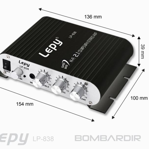 AMPLIFIER LEPY LP-838 MINI STEREO AUDIO