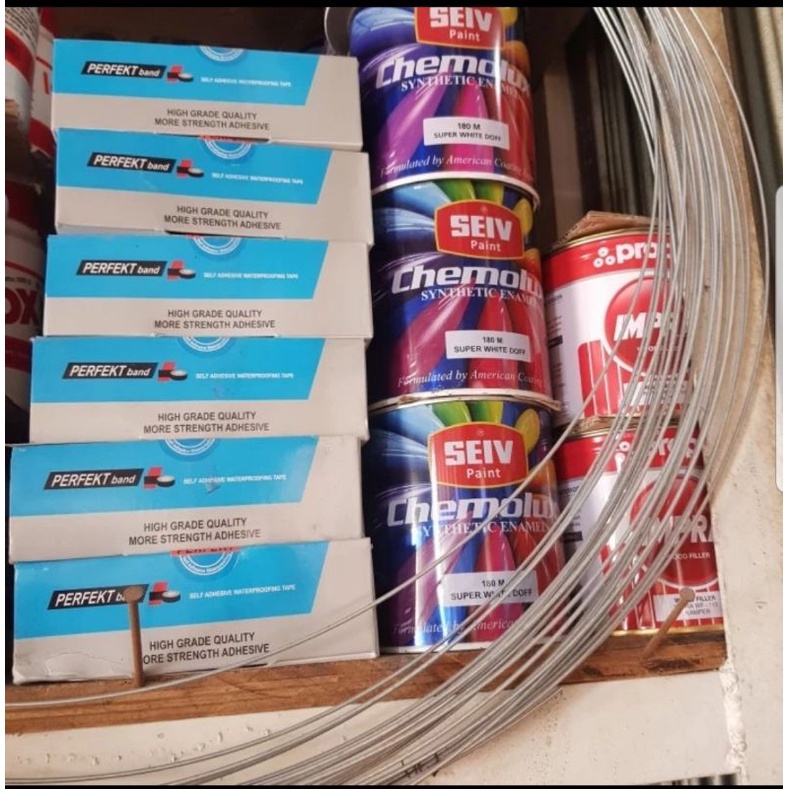 Kawat Beton Putih Tebal 1 Gulung/ Bendrat Putih/ Kawat Ikat Bangunan Putih Anti Karat Tebal/ Kawat B