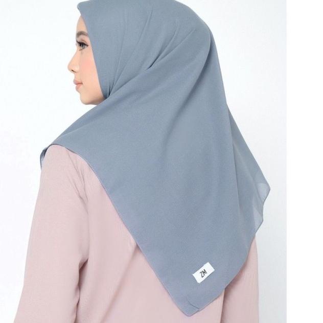 ZM Zaskia Mecca - Sana Dark Grey Hijab Kerudung Segi Empat