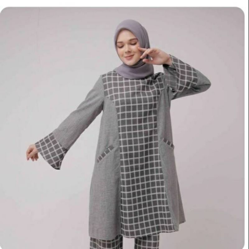 ZOYA Tunik Atasan Blouse Model Tangan Mengembang Kinza Tunik by ZOYA COD