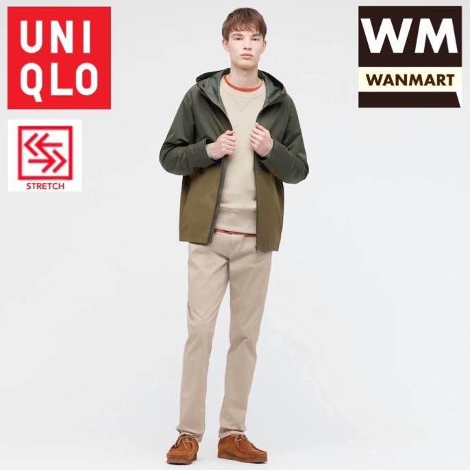 Jual Uniqlo Men Celana Jeans Pria Ezy Skinny Fit Warna Beige | Shopee
